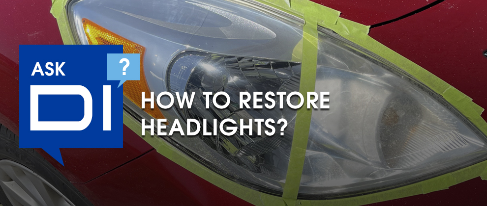 Restore your headlights by hand with Headlight Restorer paired with th