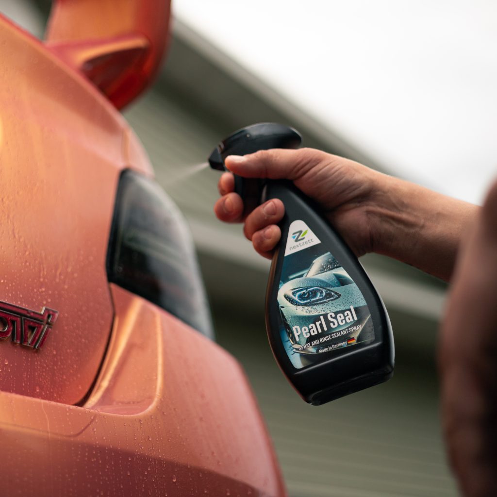 nextzett Pearl Seal polymer spray and rinse on car paint