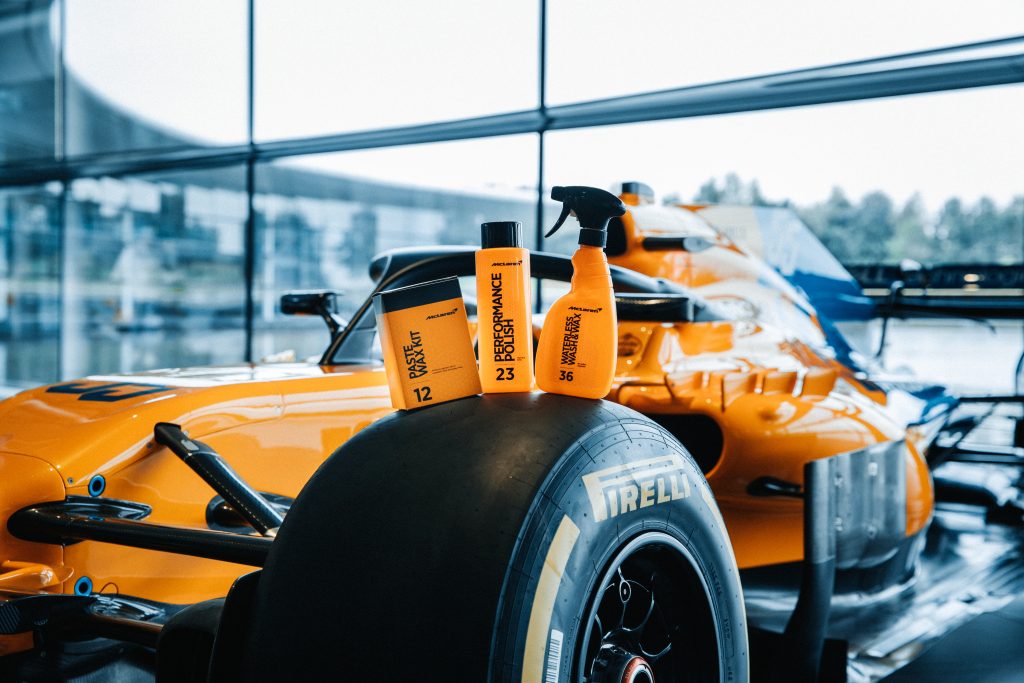 McLaren Products on F1 Race Car