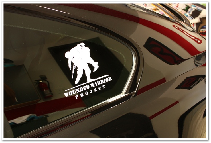 2008 BMW M6 black sapphire metallic wounded warrior project logo