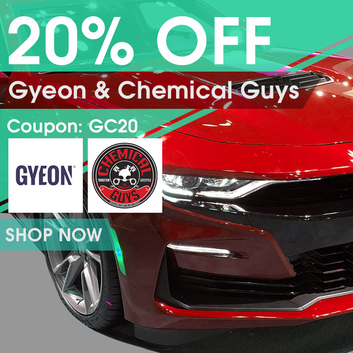 20% Off Gyeon and Chemical Guys - Coupon GC20 - Shop Now