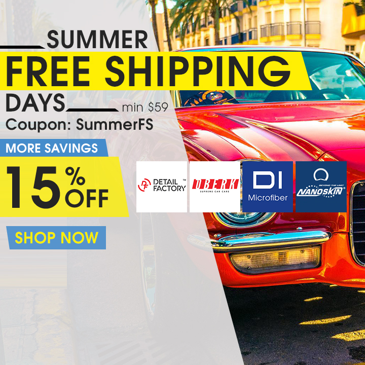 Summer Free Shipping Days Coupon SummerFS Min $59 - More Savings: 15% Off Detail Factory, Oberk, DI Microfiber, and Nanoskin - Shop Now