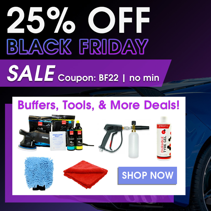 25% Off Black Friday Sale - Coupon BF22 - No Min - Buffers, Tools, & More Deals - Shop Now