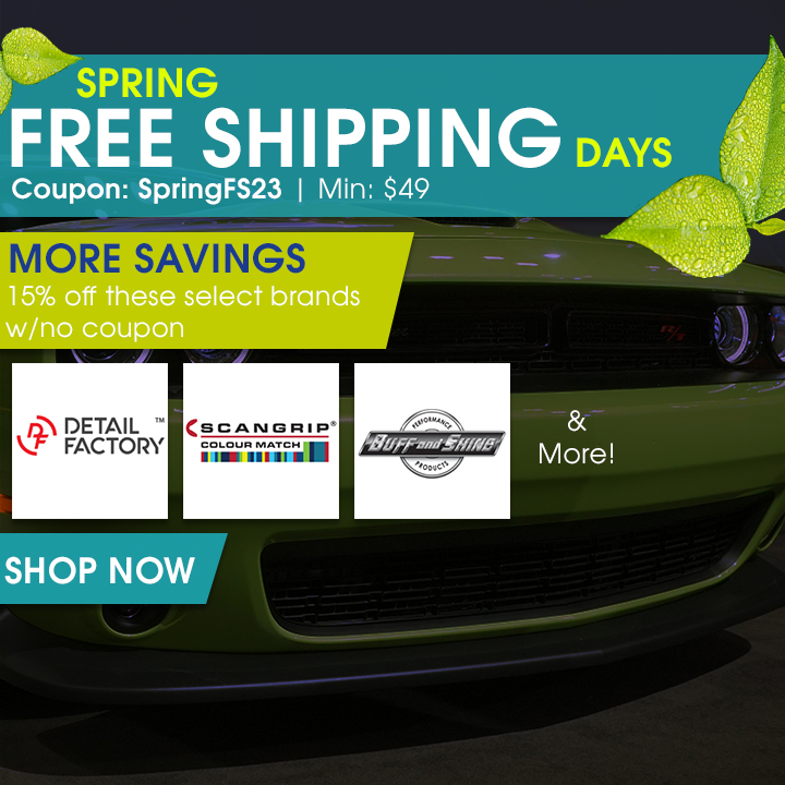 Spring Free Shipping Days - Coupon SpringFS23 - Min $49 - More Savings: 15% Off Detail Factory, Scangrip, Buff and Shine, and more! Shop Now