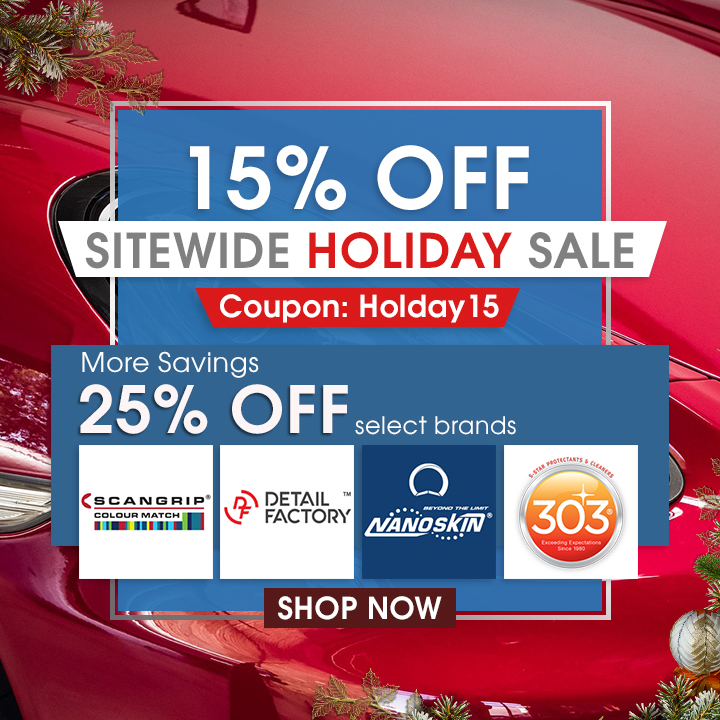 15% Off Sitewide Holiday Sale Coupon Holiday15 - More Savings 25% Off Select Brands - Scangrip - Detail Factory - Nanoskin - 303 - Shop Now