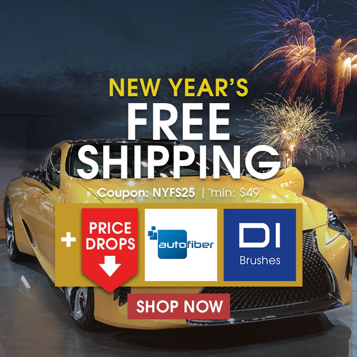 New Year's Free Shipping Coupon NYFS25 Min $49 - Plus Price Drops - Autofiber and DI Microfiber - Shop Now