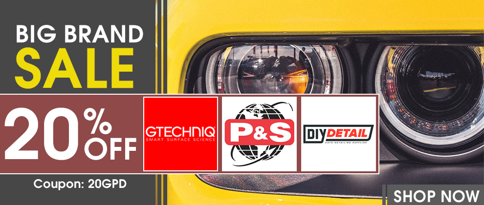 Big Brand Sale: 20% Off Gtechniq, P&S, and DIY Detail - Coupon 20GPD - Shop Now