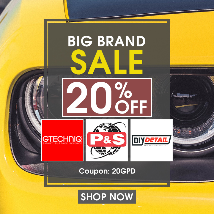 Big Brand Sale: 20% Off Gtechniq, P&S, and DIY Detail - Coupon 20GPD - Shop Now