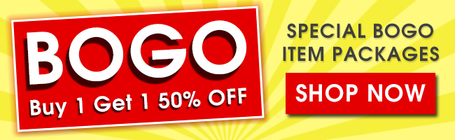 BOGO Buy 1 Get 1 50% Off - Special BOGO Item Packages - Shop Now