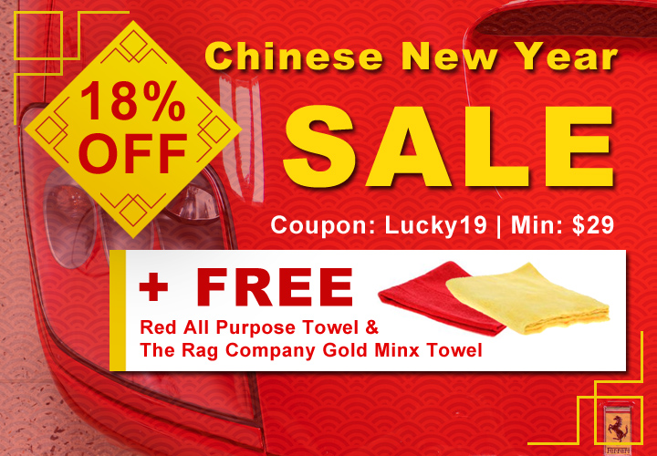 18% Off + Free Red All Purpose Towel and The Rag Company Gold Minx Towel - Chinese New Year Sale - Coupon Lucky19 - Min $29
