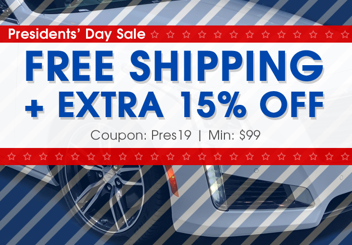 Presidents' Day Sale - Free Shipping + Extra 15% Off - Coupon Pres19 - Min $99