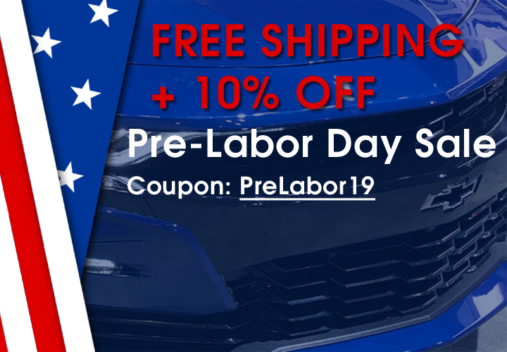 Free Shipping + 10% Off - Pre-Labor Day Sale - Coupon PreLabor19