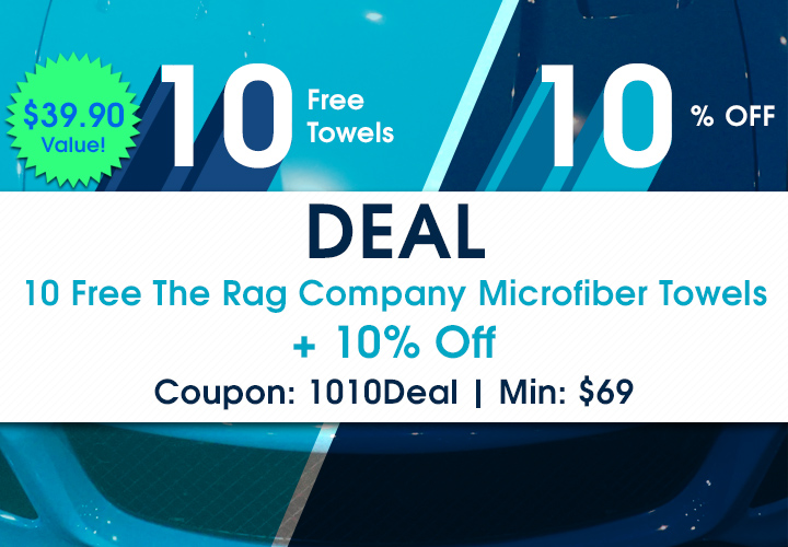 10-10 Deal - 10 Free The Rag Company Microfiber Towels + 10% Off - Coupon 1010Deal - Min $69 - Shop Now