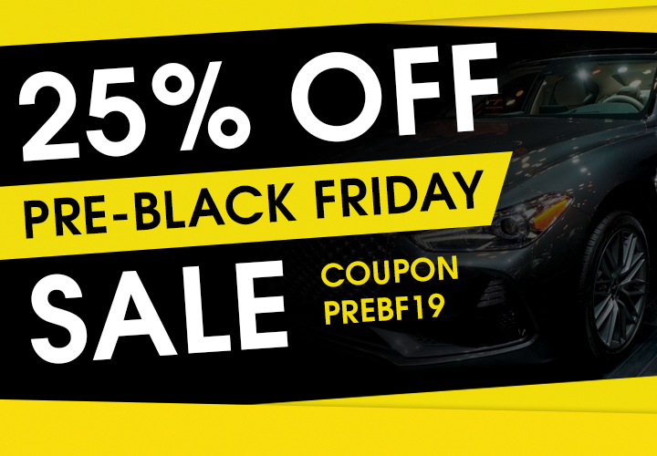 25% Off Pre-Black Friday Sale - Coupon PREBF19