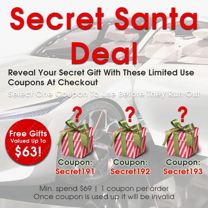 Secret Santa Deal - Reveal Your Secret Gift With These Limited Use Coupons At Checkout! Select One Coupon: Secret191, Secret192, or Secret193 - Min spend $69 - 1 coupon per order