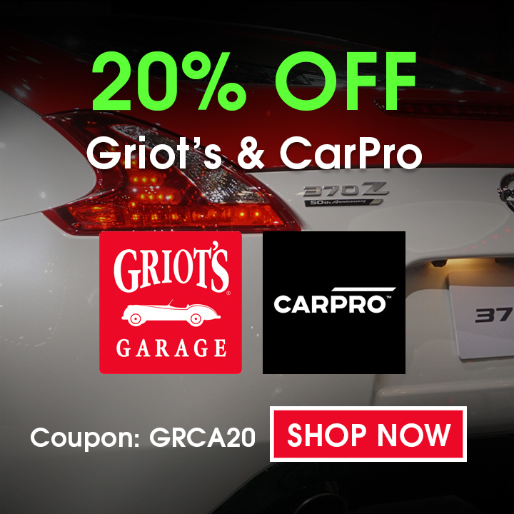 20% Off Griot's and CarPro - Coupon GRCA20 - Shop Now