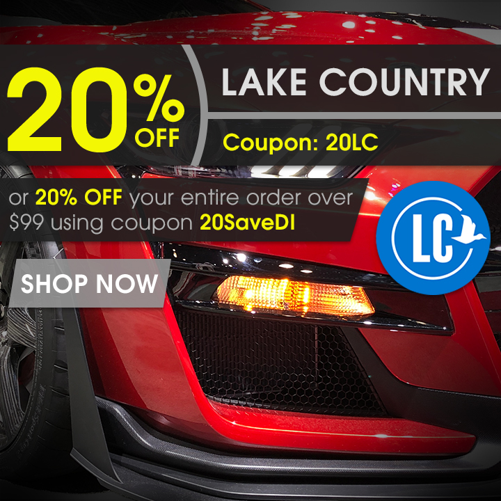 20% Off Lake Country Coupon 20LC or 20% Off your entire order over $99 using coupon 20SaveDI - Shop Now