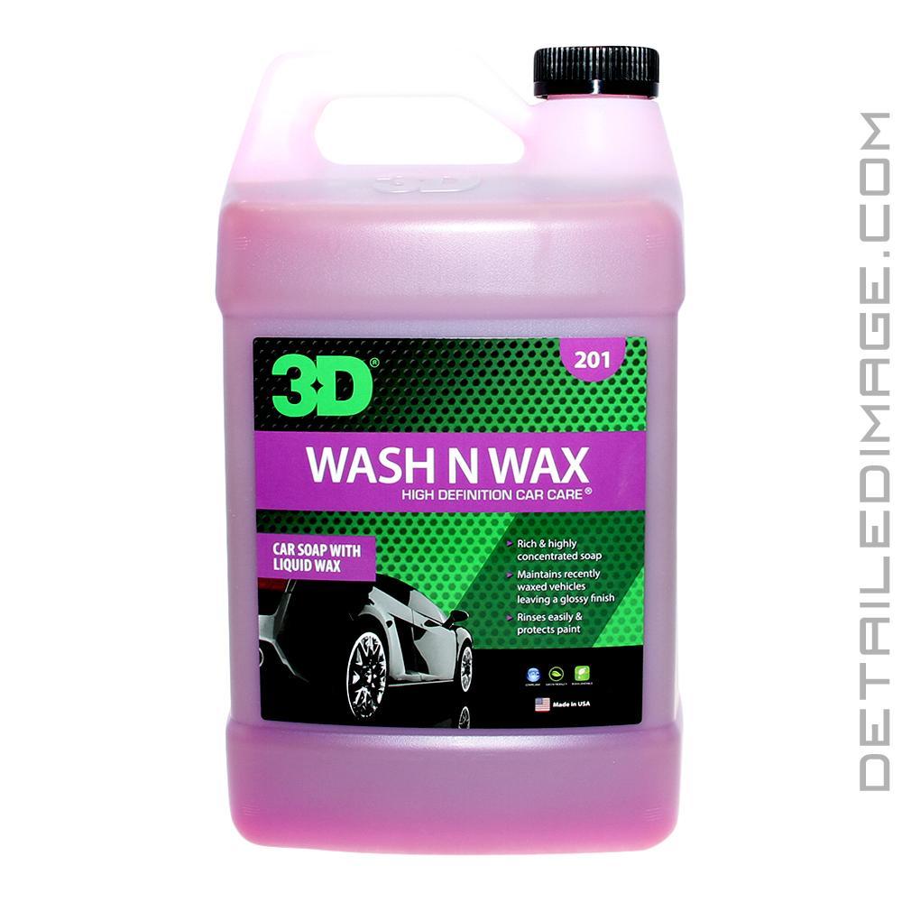 3D Wash N Wax Car Wash Soap - pH Balanced, Easy Rinse, Scratch Free Soap  with Wax Protection - 1 Gallon