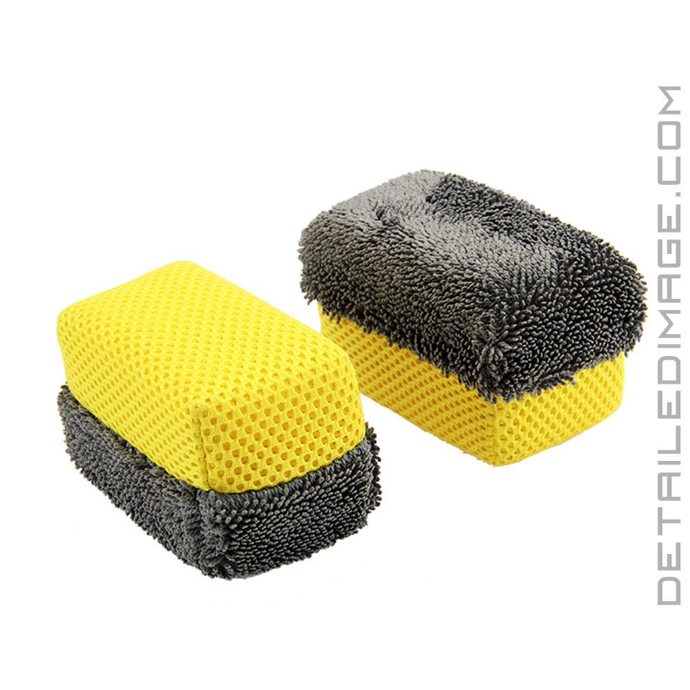Large Curved Tire Shine and Dressing Applicator | Foam Block