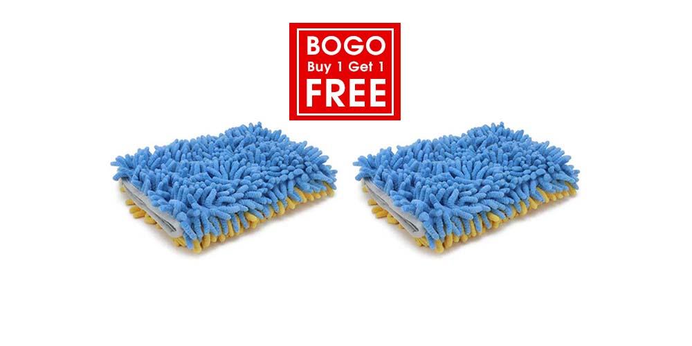 Autofiber Buy 1 Get 1 Free Zero Cuff Noodle Wash Mitt Blue & Gold