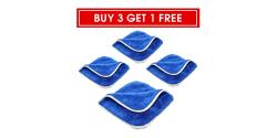 Buy 3 Get 1 Free Double Flip Rinseless Car Wash Towel Blue