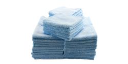 Elite Edgeless Microfiber Towel Blue - 16" x 16" BULK 50x