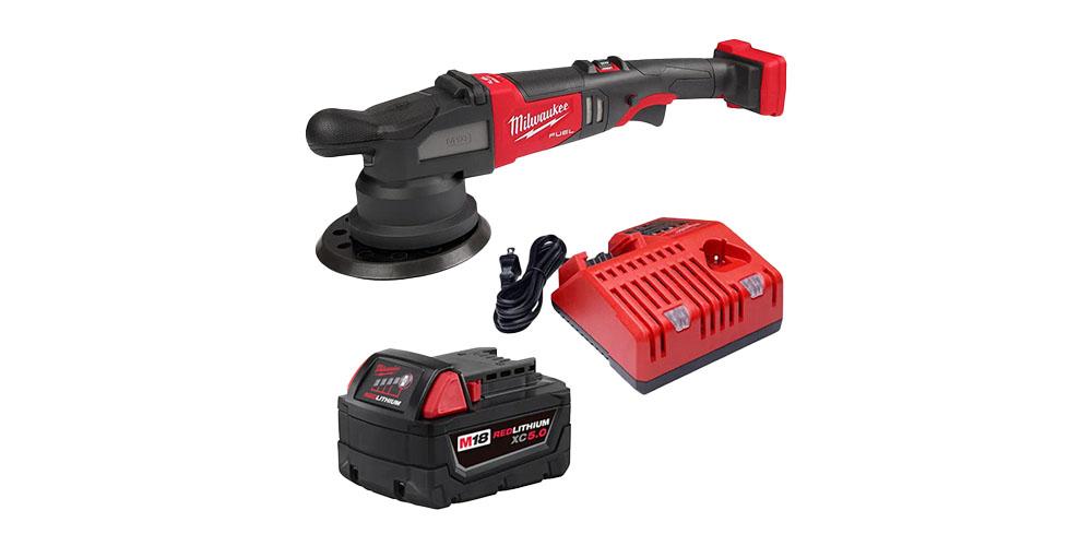 Milwaukee M18 FUEL 15mm Polisher with 18V Battery and Charger Kit Detailed Image