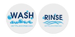 Wash and Rinse Bucket Stickers